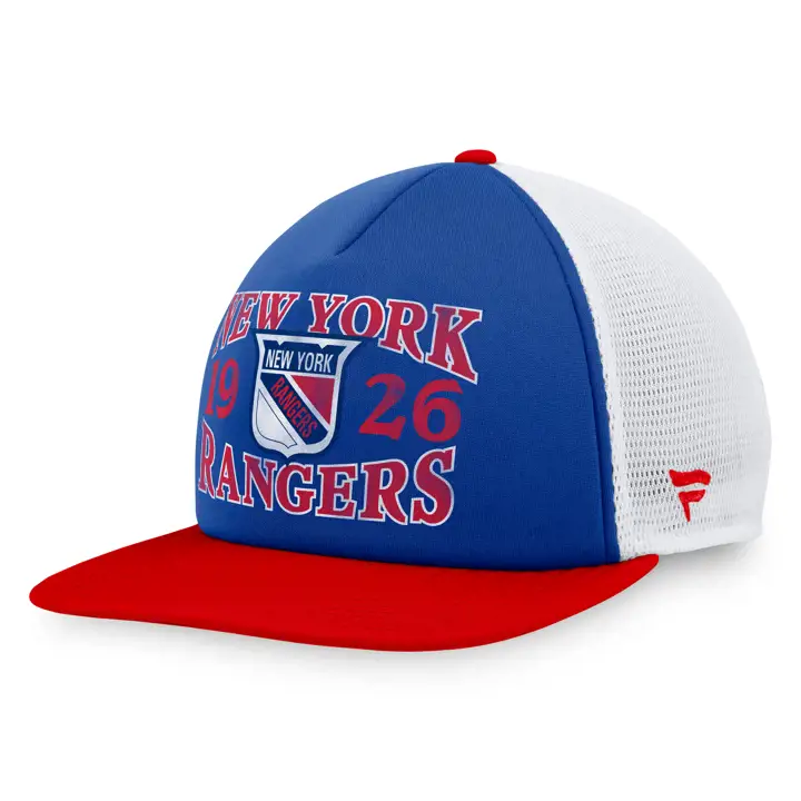 Casquette de baseball New York Rangers NHL Heritage Foam Trucker RBL/ROU/BLA