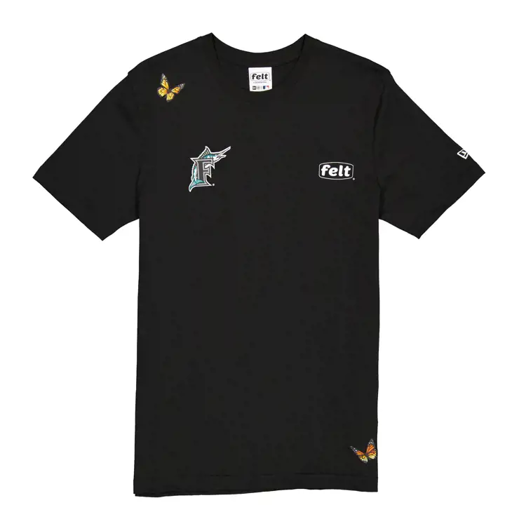 T-shirt premium FLORIDE MARLINS MLB NE x FELT NOIR