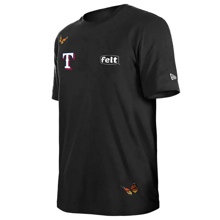 T-shirt premium TEXAS RANGERS MLB NE x FELT BLK
