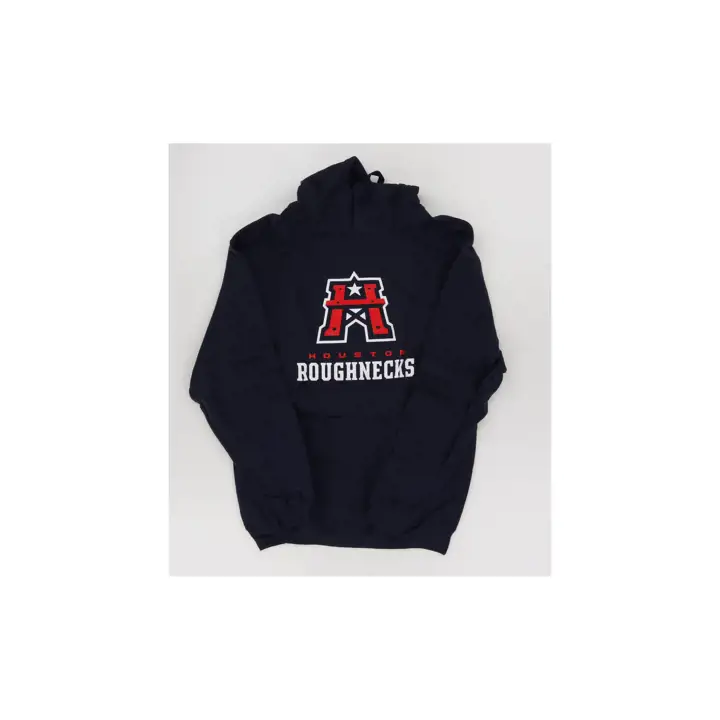 Houston Roughnecks UFL ORIGINES PRIMARY LOCKUP HOOD BLEU MARINE
