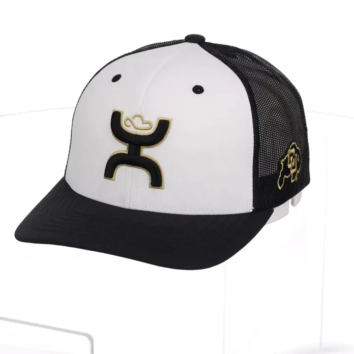 Casquette 6 panneaux mi-profil NCAA Colorado Buffaloes Hooey WHT