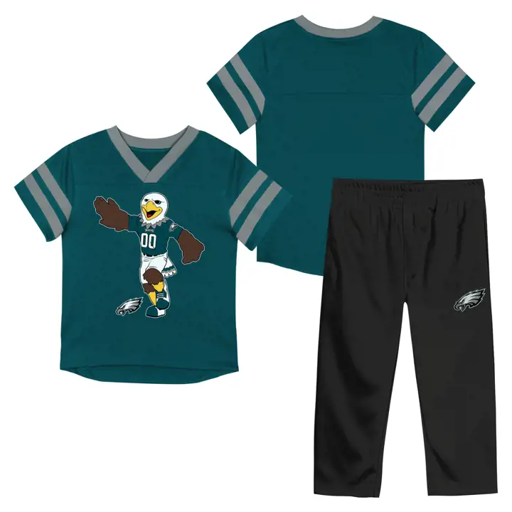 Eagles NFL Ensemble Haut et Pantalon Bébé Mascot Redzone Turquoise