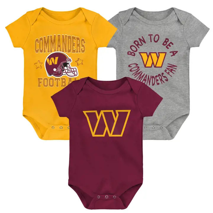 Ensemble de 3 pièces Washington Commanders NFL pour nouveau-né « Born To Be » MAR