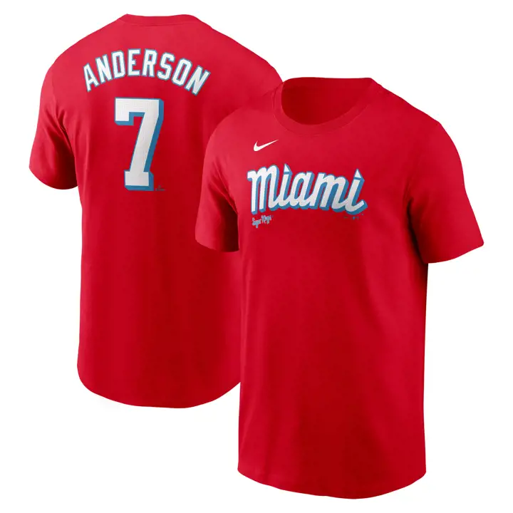 MARLINS MLB Nike Fuse N&N City Connect T-Shirt Tim Anderson