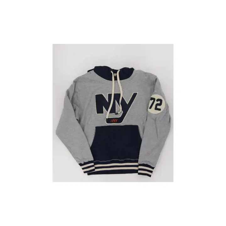 New York Islanders Logo alternatif à blocs de couleur pour hoodie Gris/ na