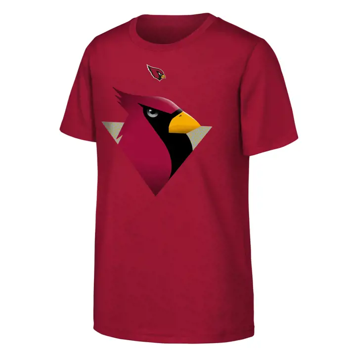 T-shirt illustré Arizona Cardinals NFL pour jeune enfant, lot de 24, rouge