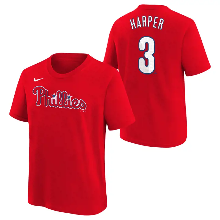 T-shirt N&N de joueur jeunesse MLB Philadelphia Phillies Bryce Har