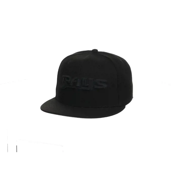 Casquette ajustée basique MLB des Rays de Tampa Bay, noire/noire/grise