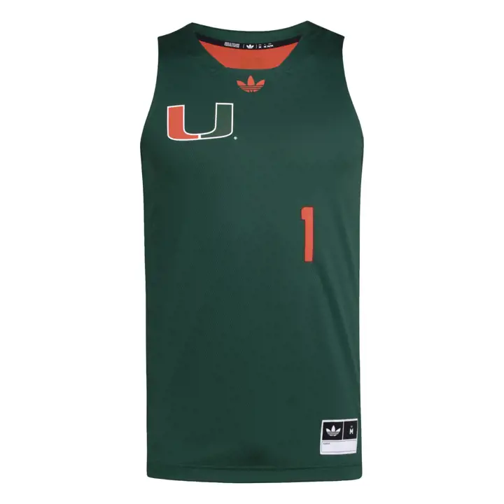 Maillots NCAA ADI BHM Miami Hurricanes 25 GRN/AST