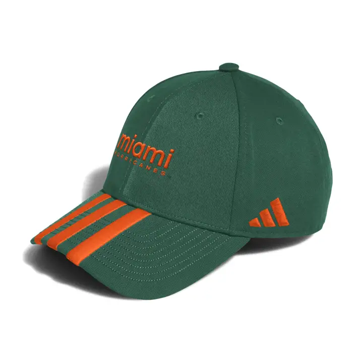 Miami Hurricanes NCAA 3 bandes ajustable vert