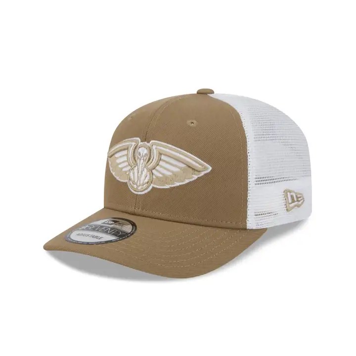 Casquette Trucker 9SEVENTY NBA des New Orleans Pelicans Kaki/Blanc Kha/wht