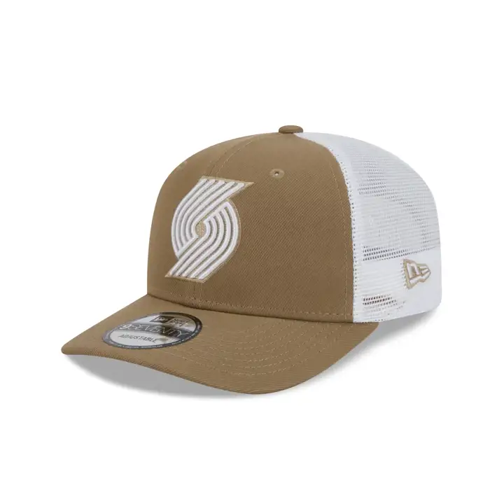 Portland Trail Blazers NBA Kaki/Blnc 9SEVENTY Trucker Kaki/blc