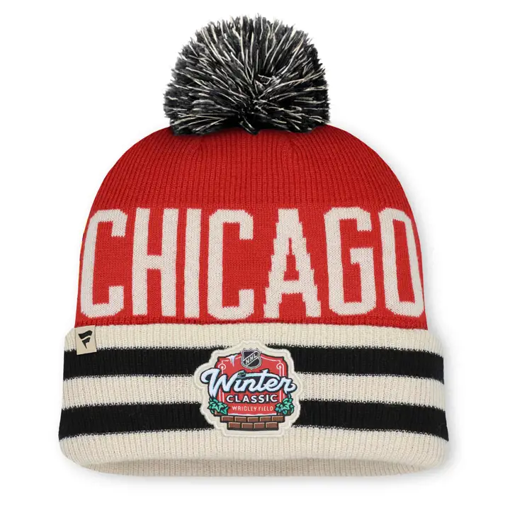 Bonnet en tricot Blackhawks 24 Winter Classic naturel/rouge vintage