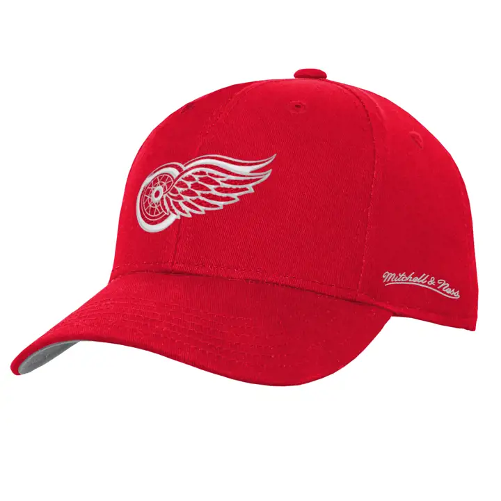 Detroit Redwings LNH MN JN TC Courbe Préfabriquée Rouge Vintage