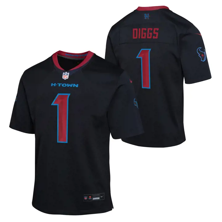 Maillot de match NFL Houston Texans pour jeune (ALT 2) - Stefon Diggs, bleu marine