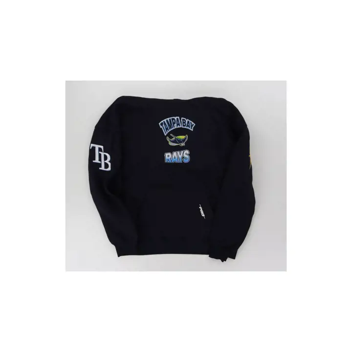 RAYS MLB MONTEZ LE SON ÉPAULE TOMBANTE HOODIE NAVY MOT-SYMBOLE