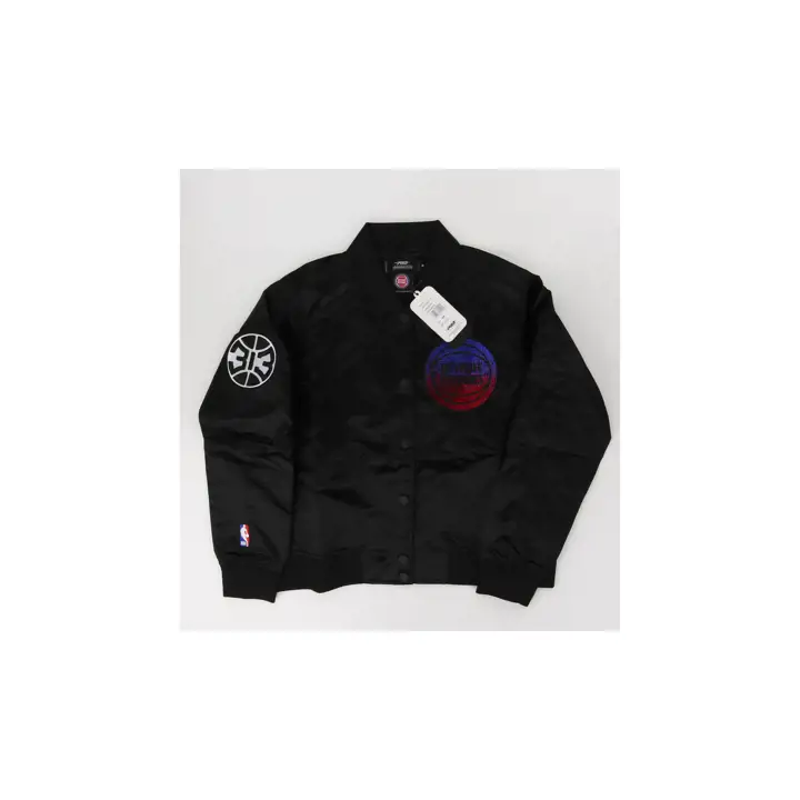 Veste en satin Jewel NBA Detroit Pistons femme BLK Wordmark