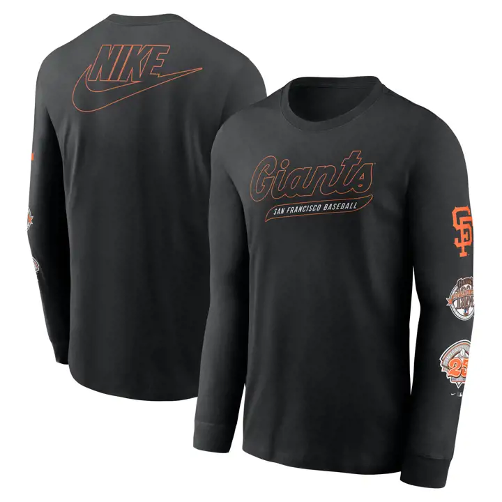 T-shirt San Francisco Giants MLB Coop KO manches longues noir