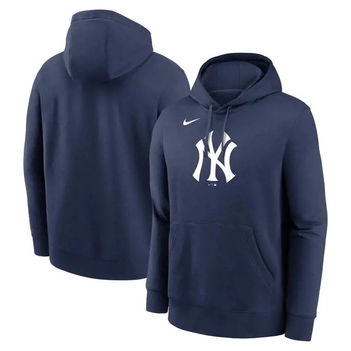 New York Yankees MLB Nike Club Hoodie MARINE
