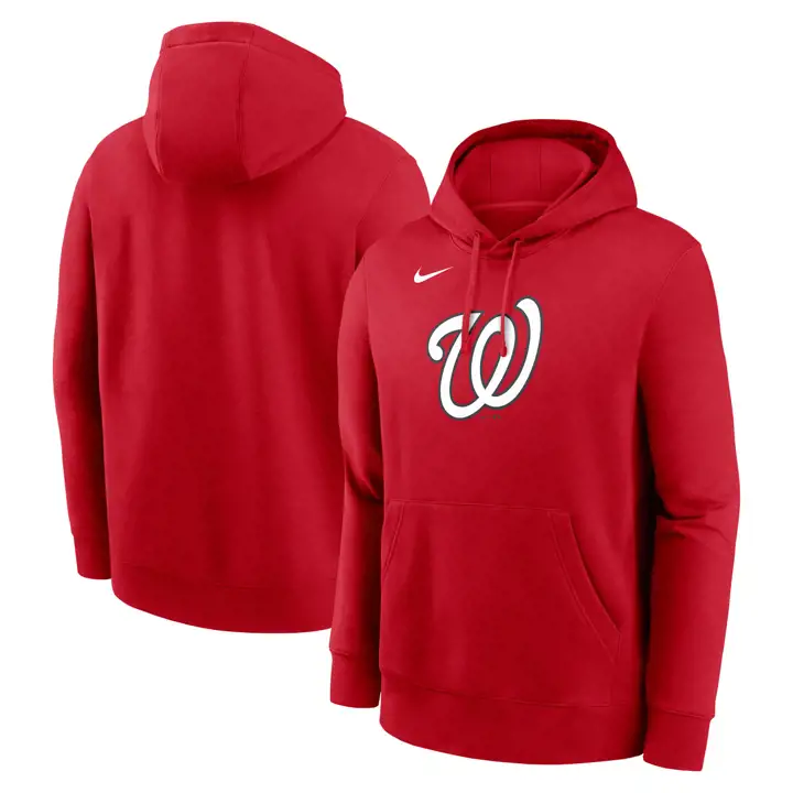 Washington Nationals MLB Nike Club Hoodie ROUGE