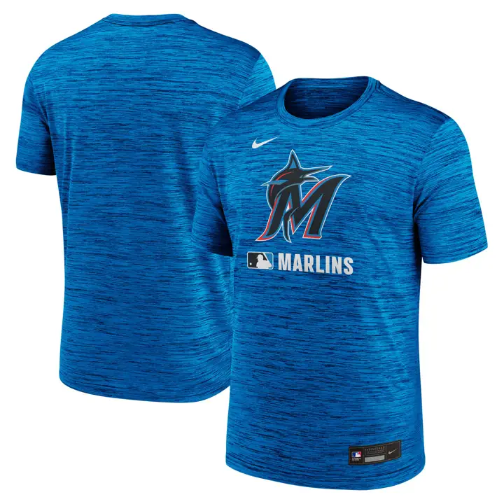 T-shirt de baseball Nike AC Velocity Dugout Miami Marlins MLB AQ