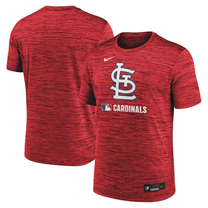 T-shirt St. Louis Cardinals MLB Nike AC Velocity Dugout ROUGE