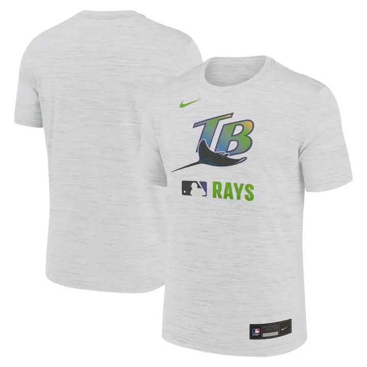 T-shirt Tampa Bay Rays MLB Nike AC Velocity Dugout BLANC