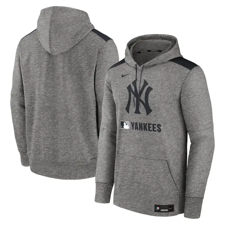 New York Yankees AC Dugout Therma PO Hoodie GRIS/MARINE