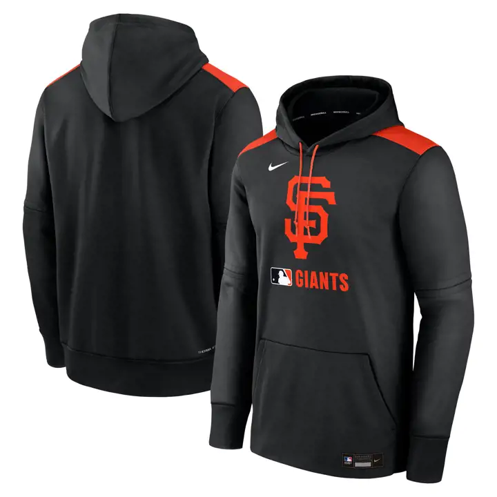San Francisco Giants Sweat à capuche Therma PO AC BLK/ORG