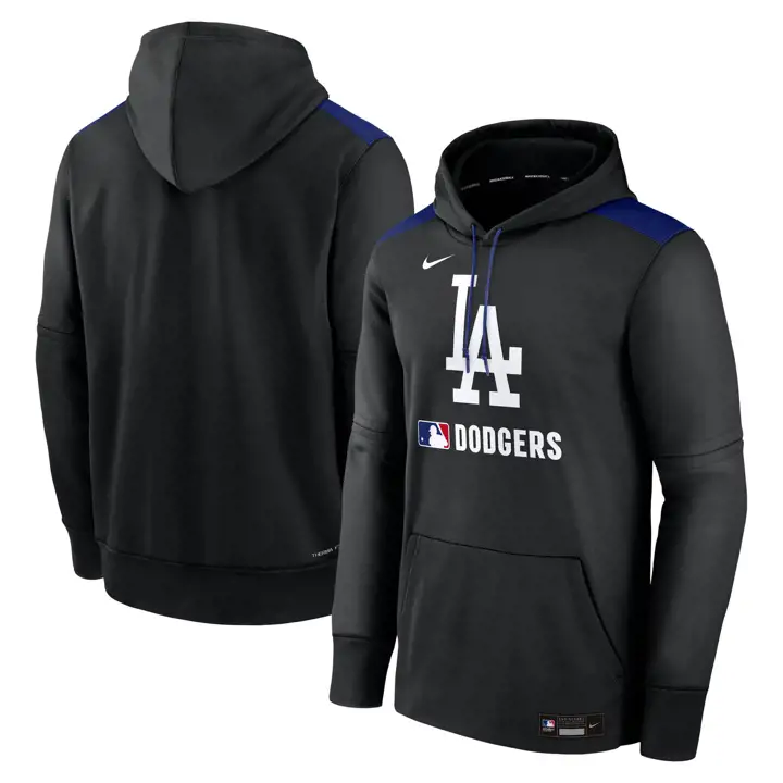 Sweat à capuche Los Angeles Dodgers AC Dugout Therma PO BLK/RBL
