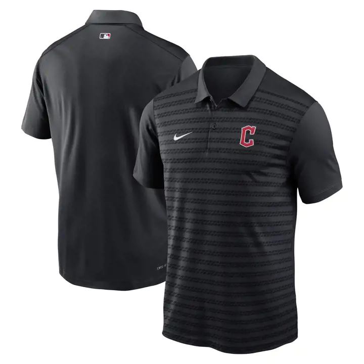 Polo Nike AC Victory Stripe MLB Cleveland Guardians BLEU MARINE