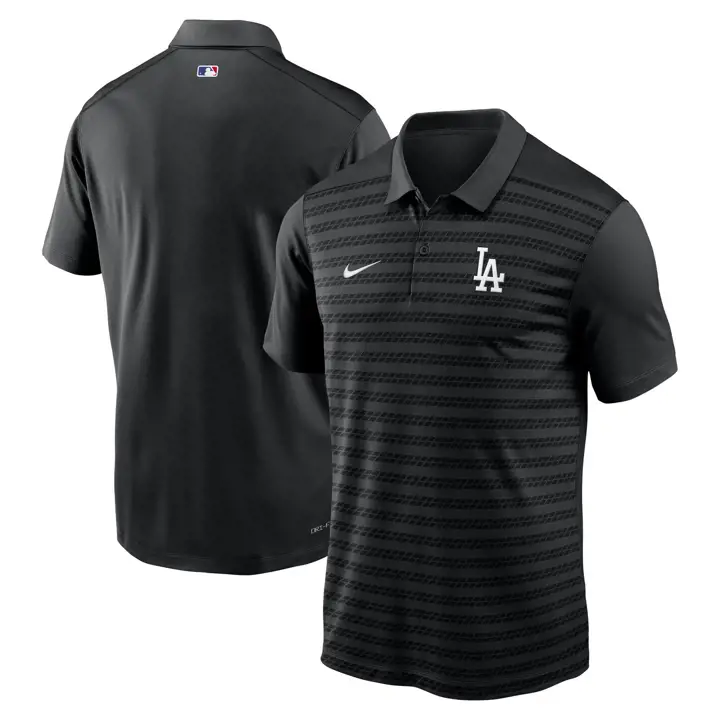 Polo Nike MLB Los Angeles Dodgers Victory Stripe noir
