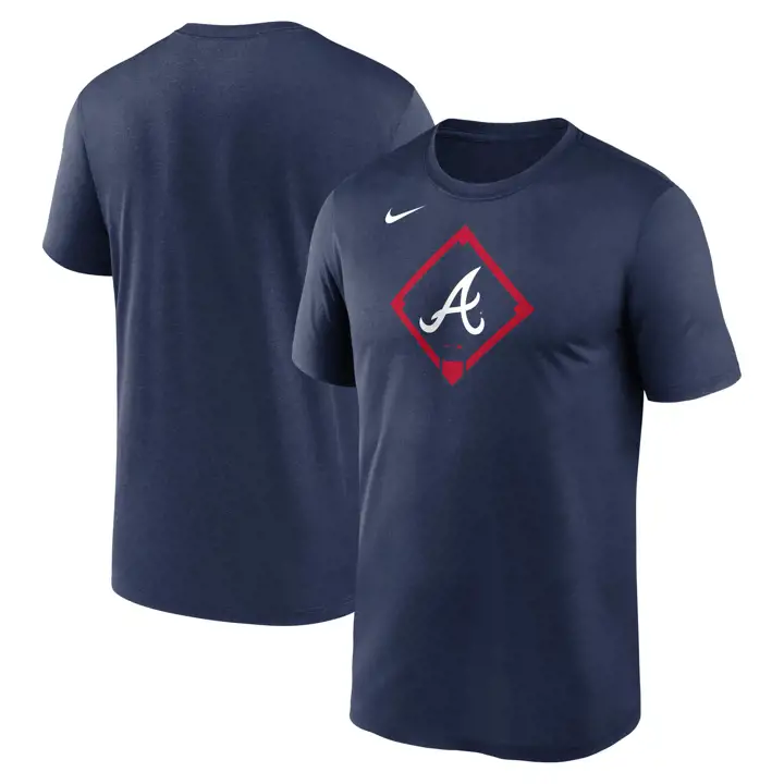 T-shirt Atlanta Braves MLB Dri-Fit Icon Diamond MARINE