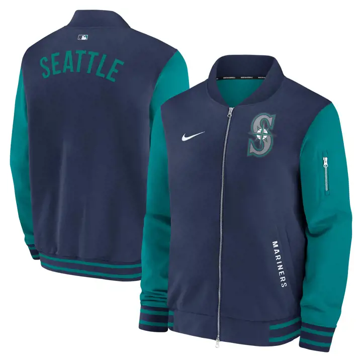 Blouson aviateur MLB AC Dugout Seattle Mariners NAVY