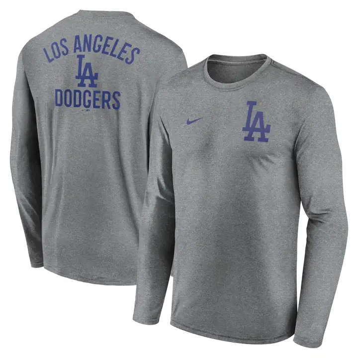 T-shirt Los Angeles Dodgers MLB Prime Legend à manches longues GRIS