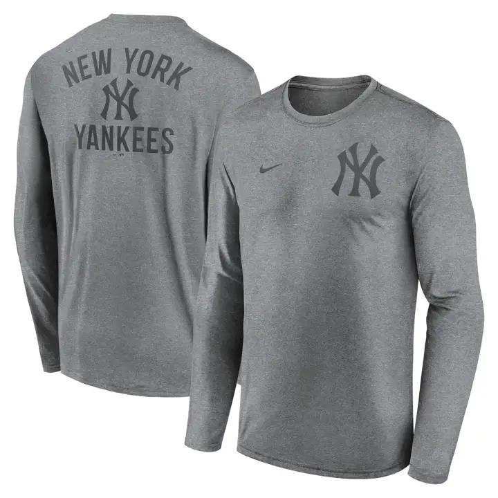 T-shirt à manches longues MLB Prime Legend des Yankees de New York GRY