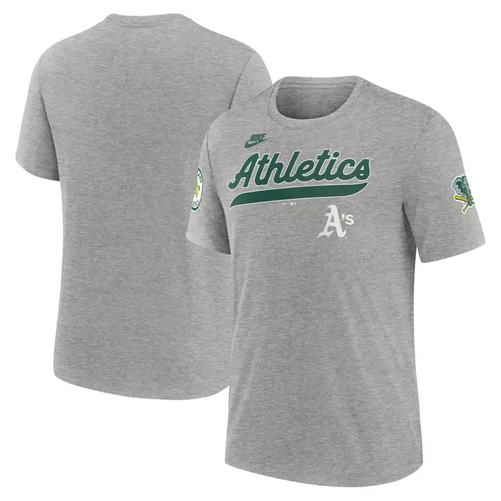 T-shirt Oakland Athletics MLB Nike Coop Eras Triblend GRIS