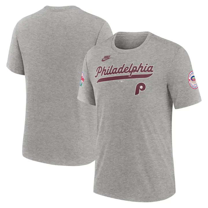 T-shirt triblended Nike Coop Eras MLB des Phillies de Philadelphie