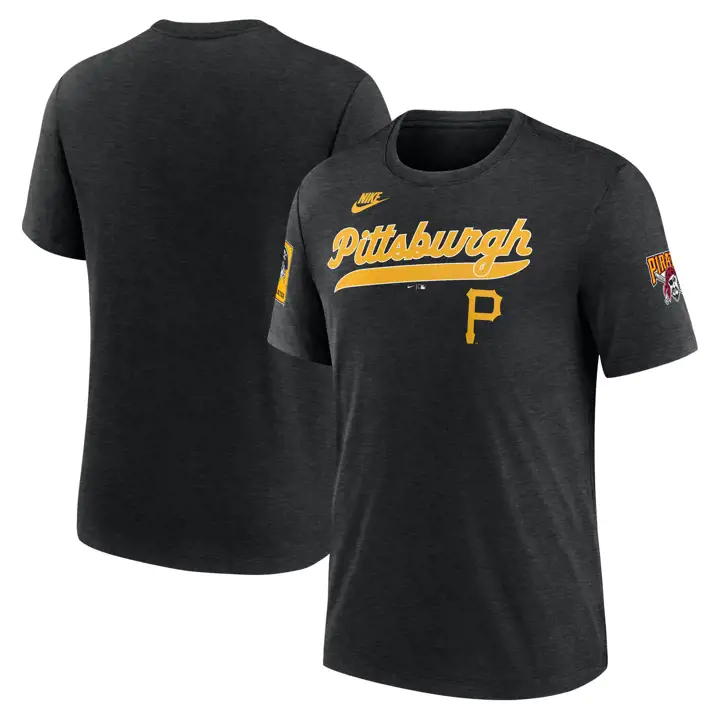 T-shirt Coop Eras Triblend Nike MLB Pittsburgh Pirates Noir