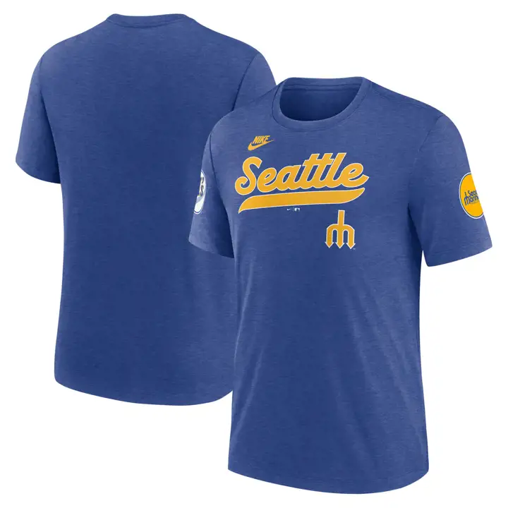 T-shirt Triblend Coop Eras MLB Nike Seattle Mariners BLEU