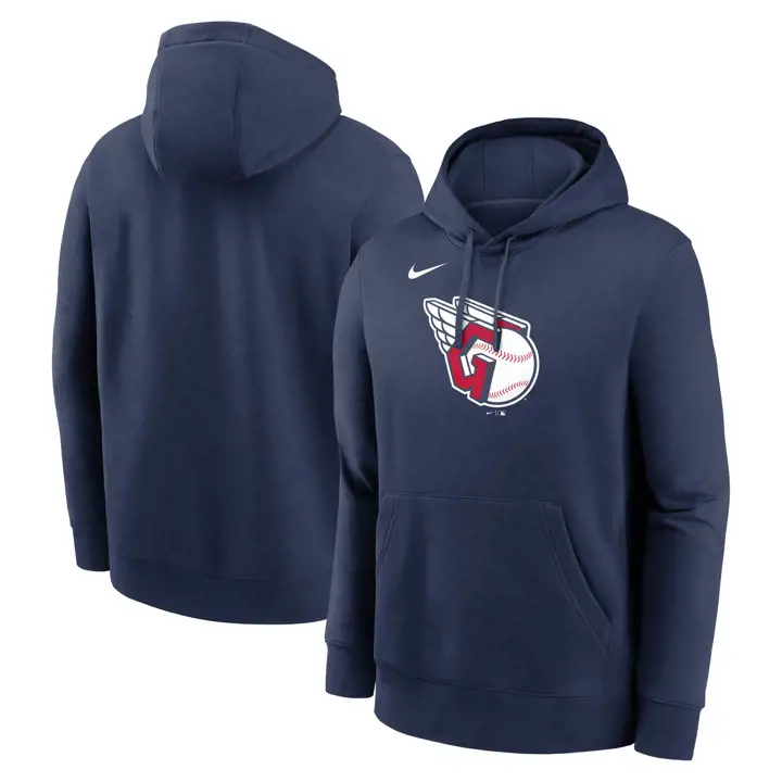 Cleveland Guardians MLB Nike Club Hoodie MARINE