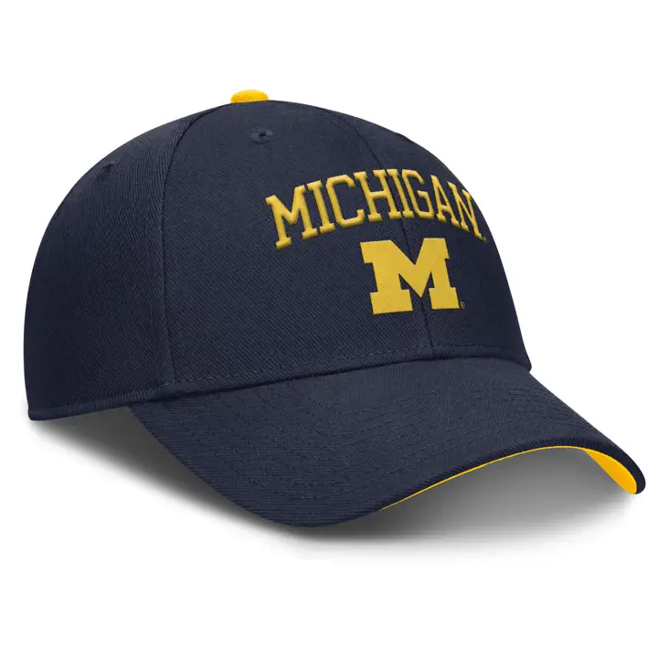 Michigan Wolverines NCAA NK Primetime Club Structuré Bleu Marine