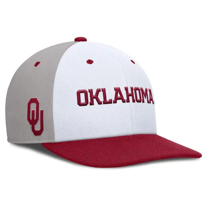 Casquette tricolore NK Local Snap Oklahoma Sooners NCAA Blanc/gris