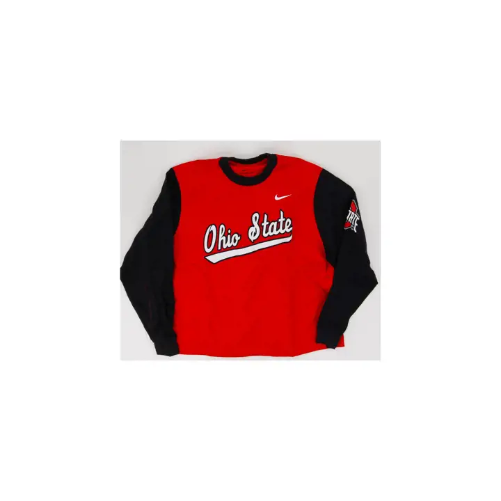 T-shirt ample à manches longues femme Ohio State Buckeyes NCAA 25 ROUGE