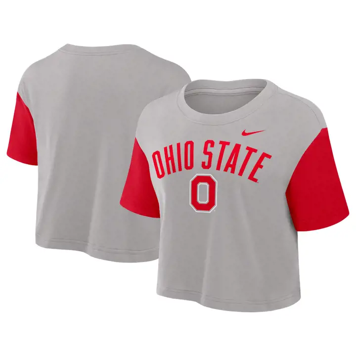 T-shirt court color-block Ohio State Buckeyes NCAA pour femme 2