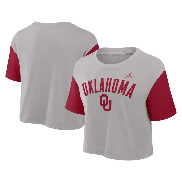 T-shirt court color-block femme NCAA Oklahoma Sooners 25 G