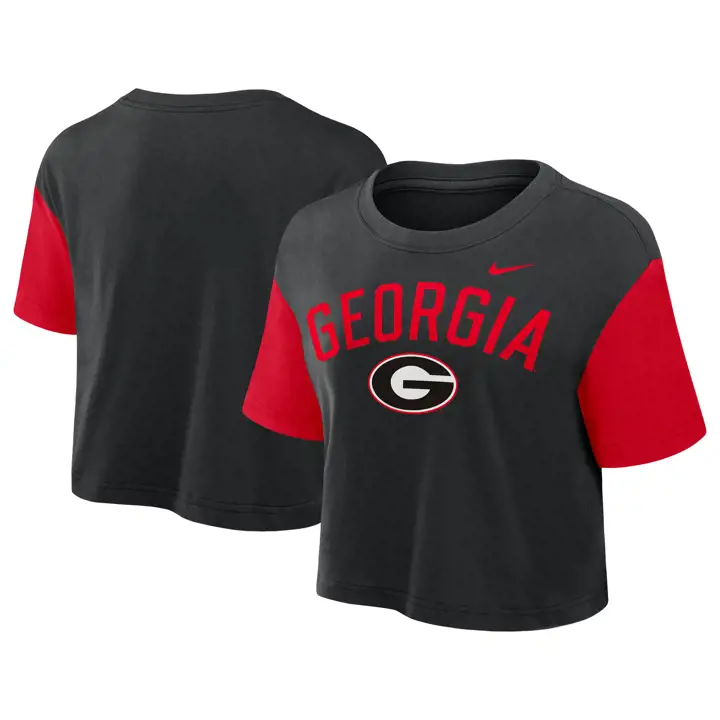 T-shirt court colorblock NCAA Georgia Bulldogs pour femme 25 B