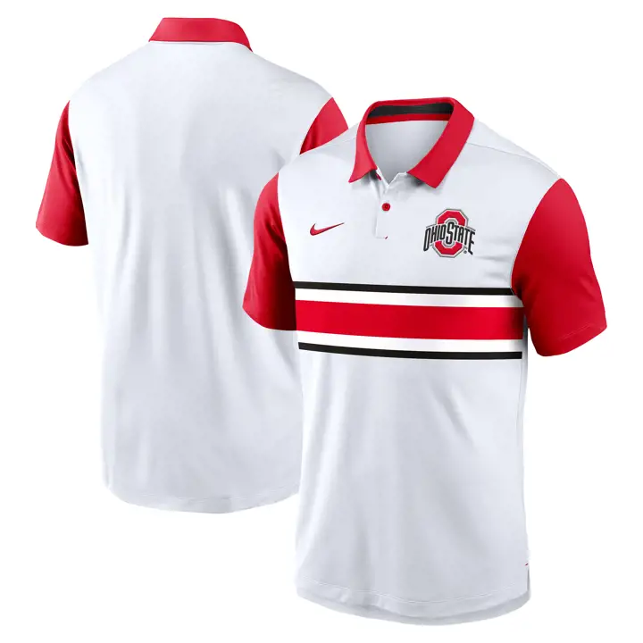 Polo Nike Vapor NCAA Ohio State Buckeyes 25 BLANC