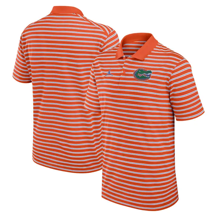 Polo rayé Gators de la Floride NCAA 25 BLANC