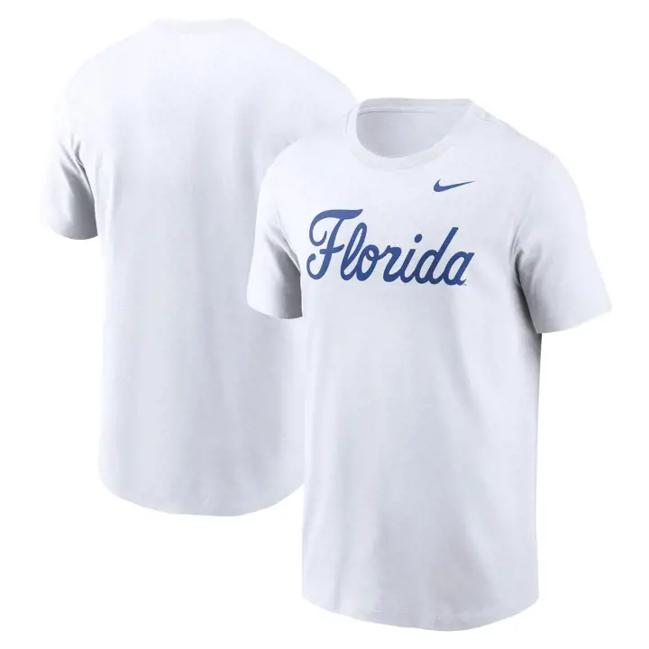 T-shirt blanc de baseball Wordmark en coton NCAA Florida Gators